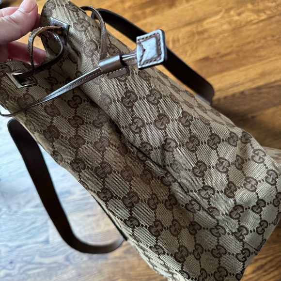 ❤️LAST CHANCE❤️ Gucci Vintage GG Canvas & Leather Tote - Picture 8 of 14